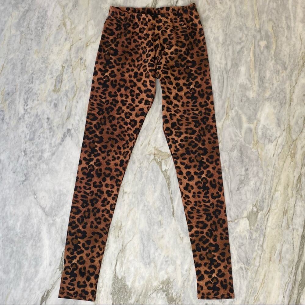 Material Girl Leopard Print Elastic Band Stretch Casual Leggings Size XS - Picture 4 of 8